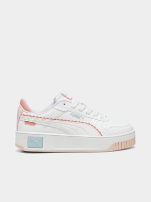 Puma Junior Carina Street White/Preach Sneaker