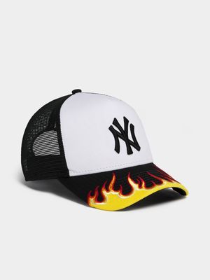 New Era Unisex Trucker  White/Flame Cap