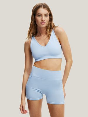 Women's Cotton On Blue Seamless Pocket Shortsie Shorts