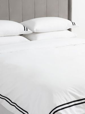 Guest House Finest Italian Cotton Duvet Cover Set White/Black