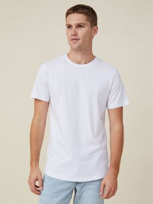 Men's Cotton On White Organic Longline T-Shirt