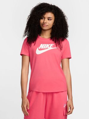 Womens Nike Sportswear Club Essentials Pink Tee