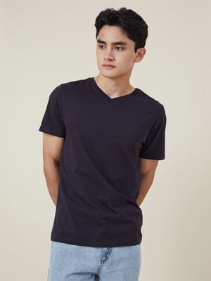 Men's Cotton On Navy Organic V-Neck T-Shirt