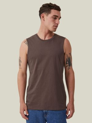 Men's Cotton On Brown Organic Muscle Top