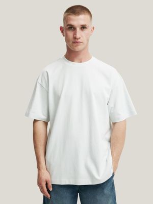 Men's Cotton On Baby Blue Box Fit Plain T-Shirt