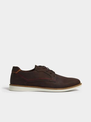 Jet Men's Brown Derby Lace Up Shoes