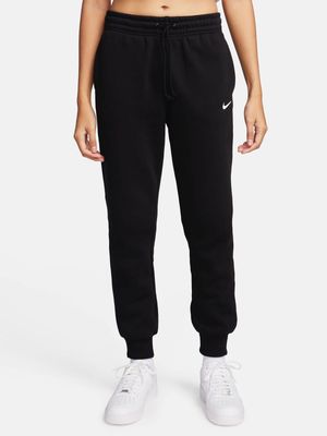 Womens Nike Sportswear Phoenix Fleece Mid-Rise Black Sweatpants