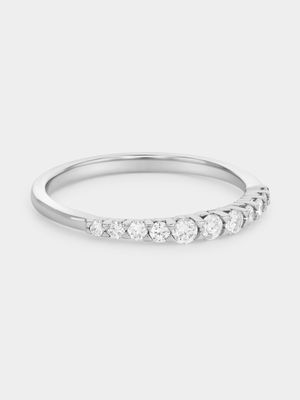 White Gold 0.2ct Lab Grown Diamond Graduated Anniversary Ring