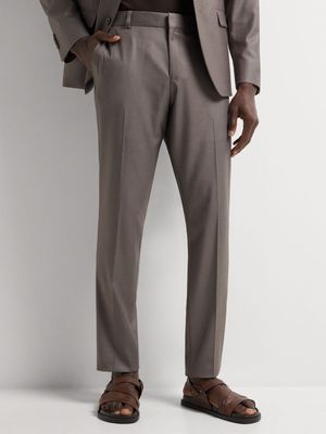 Men's Markham Shinny Taupe Skinny Suit Trousers