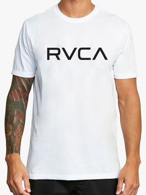 Men's Big RVCA White T-Shirt