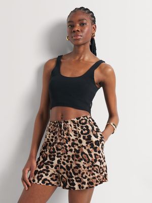 Y&G Leopard Print Shorts