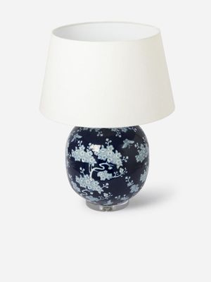 Blue Ceramic Table Lamp 68.5cm