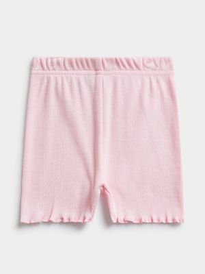 Jet Toddler Girls Light Pink Rib Cycle Shorts