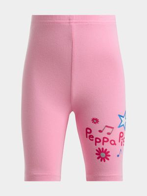 Jet Younger Girls Pink Peppa Pig Cycle Shorts