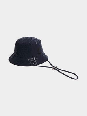 Fabiani Men's Navy Monogram Bucket Hat