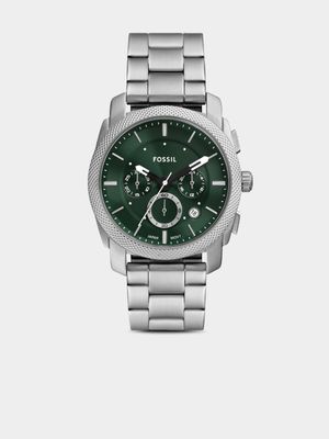 Fossil Machine Green Dial Stainless Steel Multi Dial Bracelet Watch