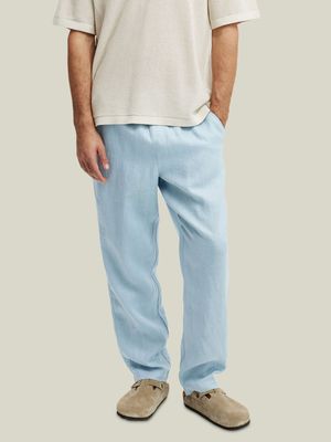 Men's Cotton On Blue Linen Pants