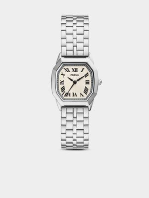 Fossil Harlowe Cream Dial Stainless Steel Bracelet Watch