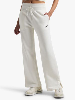 Nike Women's NSW Phoenix Fleece High-Waisted Wide-Leg Sail Tracksuit Pants