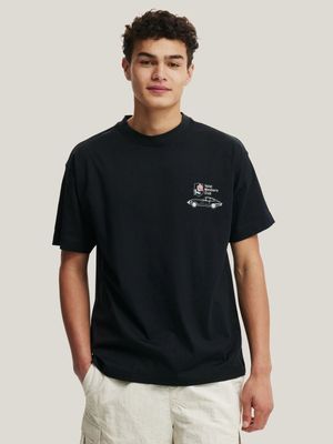 Men's Cotton On Black Box Fit Graphic T-Shirt