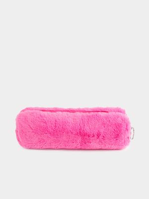 Girl's Bright Pink Pencil Case