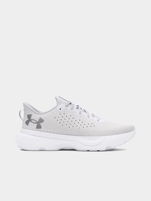 Women's Under Armour Infinite White/Metallic Silver Running Shoes