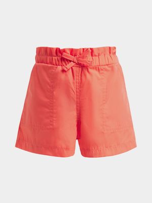 Younger Girl's Orange Shorts