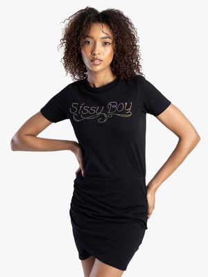 Women's Sissy Boy Black T-Shirt Dress