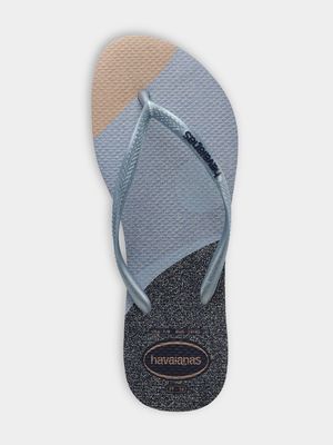 Women's Havaianas Slim Palette Glow Blue Flip Flops