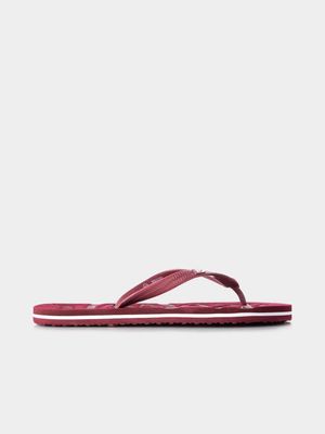 Rj Brushstroke Flip Flop Mono Burg/White