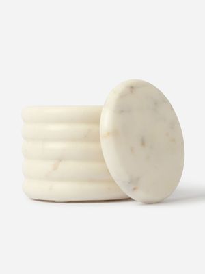 Ribbed Marble Container