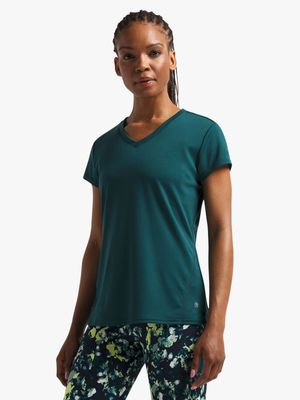 Womens TS Dri-Tech Active Pine Green Tee