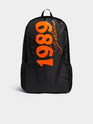 Jet Men's Black/Orange 1989 Back Pack