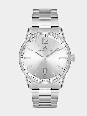 Daniel Klein Silver Plated Silver Tone Dial Bracelet Watch