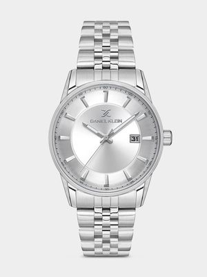 Daniel Klein Silver Plated Silver Tone Dial Bracelet Watch