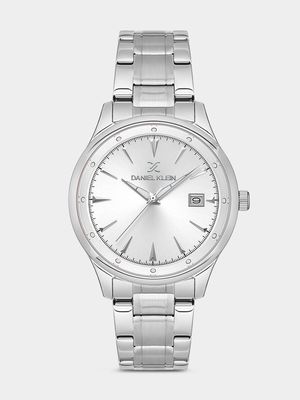 Daniel Klein Silver Plated Silver Tone Dial Bracelet Watch