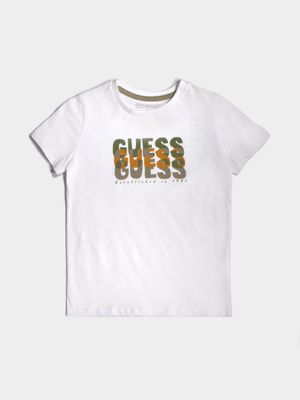 Older Boy's Guess Pure White T-Shirt