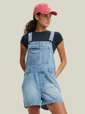 Women's Cotton On Breeze Blue Short Denim Overall