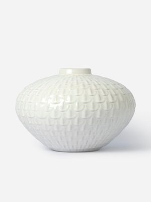 Scale Textured Ceramic Vase