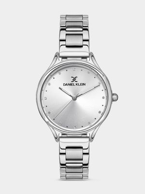 Daniel Klein Silver Plated Silver Tone Dial Bracelet Watch