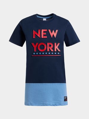 Jet Younger Boys Navy New York T-Shirt