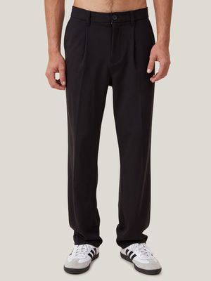 Men's Cotton On Black Relaxed Pleated Pants