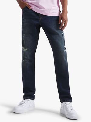 Redbat Men's Blue Straight Leg Jeans