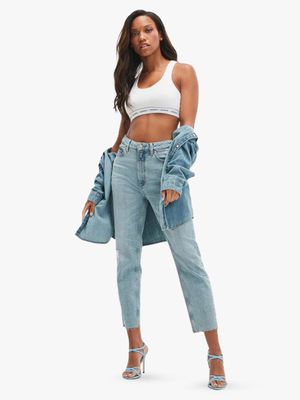 Women's Guess Blue High Rise Mom Jeans