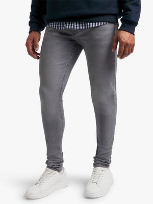 Men's Light Grey Skinny Jeans