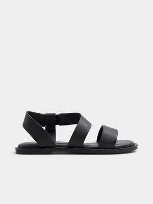 Women's Call It Spring Black Corra  Flat Sandals