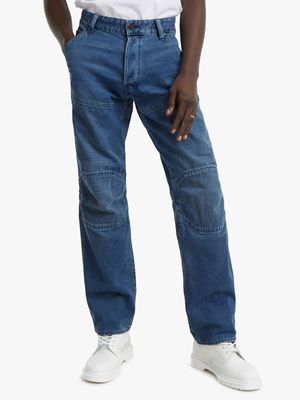 G-Star Men's 5620 G-Star Elwood 3D Regular Faded Blue Jeans