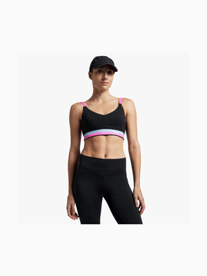 Womens TS Medium Impact Black Sports Bra