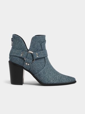 Women's Denim Washed Western Boot