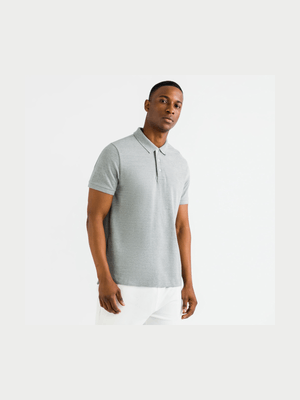 Men's TS Grey Melange Pique Golfer